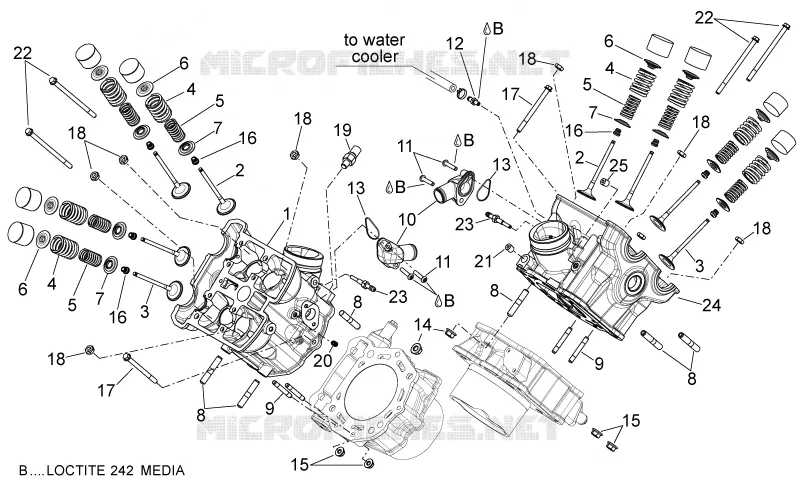 Culasse - soupapes Aprilia APRILIA-MOTORCYCLES 750 SHIVER 2013  Shiver