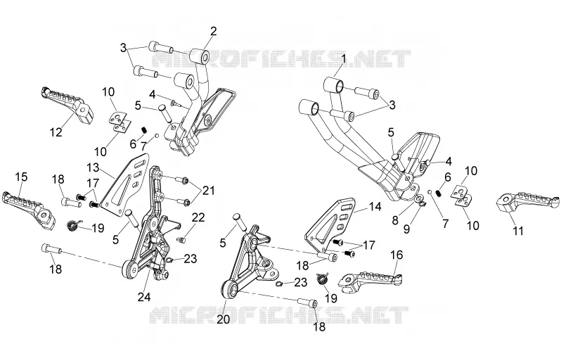 Repose-Pieds Aprilia APRILIA-MOTORCYCLES 750 SHIVER 2012  Shiver