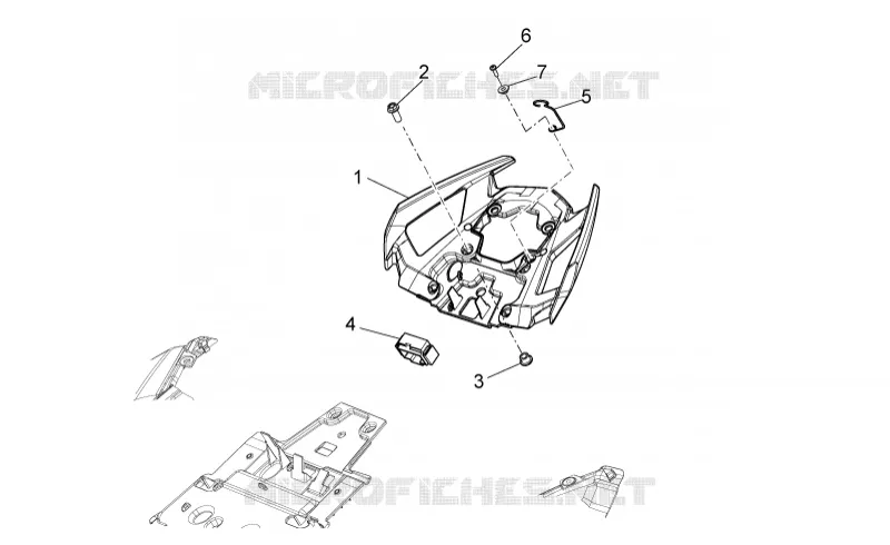 Carrosserie posterieure II Aprilia APRILIA-MOTORCYCLES 750 SHIVER 2015  Shiver