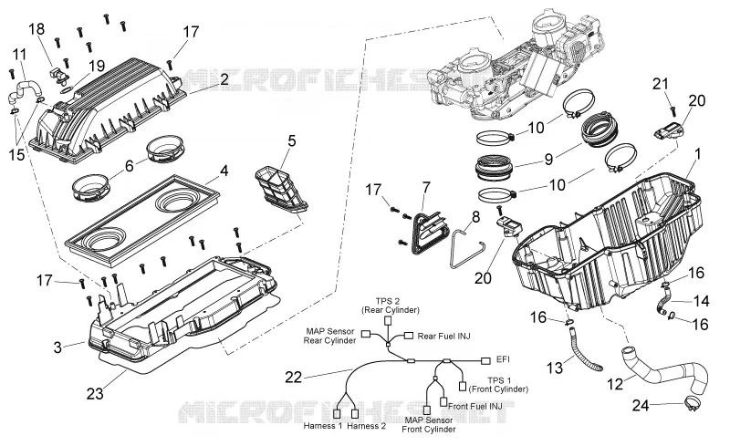 Corps filtre Aprilia APRILIA-MOTORCYCLES 750 SHIVER 2016  Shiver