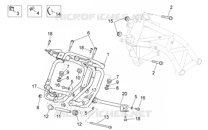 Arceau sup. carénage Aprilia APRILIA-MOTORCYCLES 750 SHIVER 2009  Shiver GT