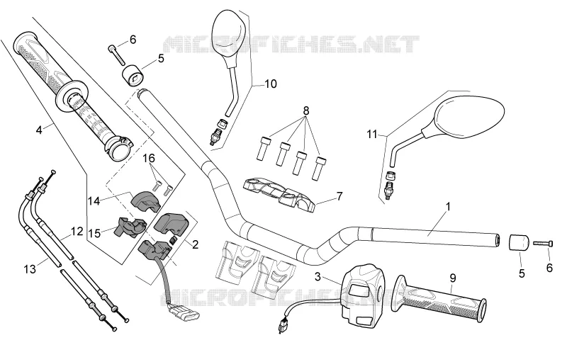 Guidon - Commandes Aprilia APRILIA-MOTORCYCLES 750 SHIVER 2015  Shiver PA