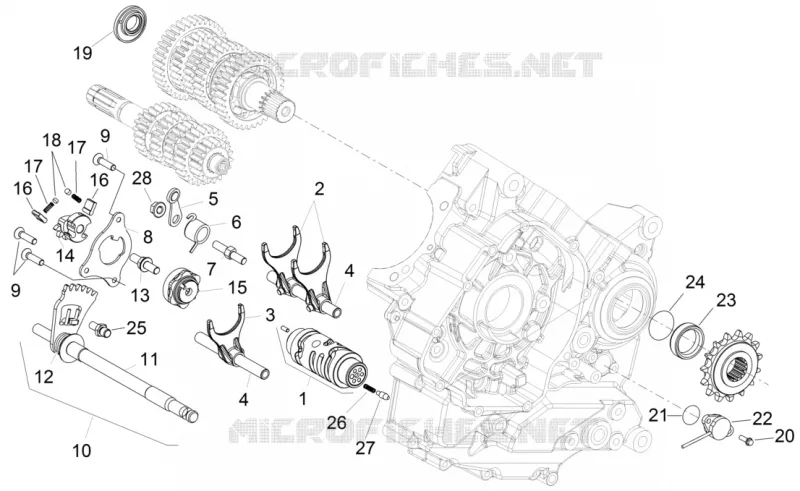 Selecteur boîte de vitesses Aprilia APRILIA-MOTORCYCLES 750 SHIVER 2015  Shiver PA