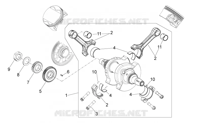 Arbre moteur Aprilia APRILIA-MOTORCYCLES 750 SHIVER 2011  Shiver