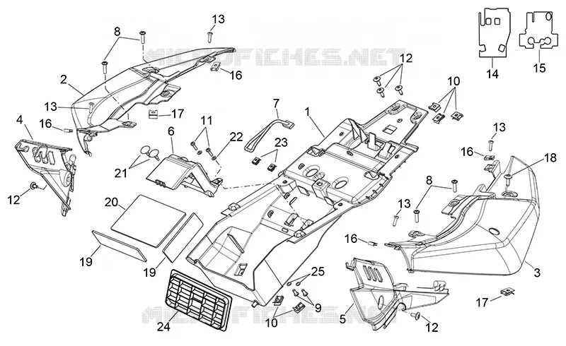 Carrosserie posterieure I Aprilia APRILIA-MOTORCYCLES 750 SHIVER 2011  Shiver