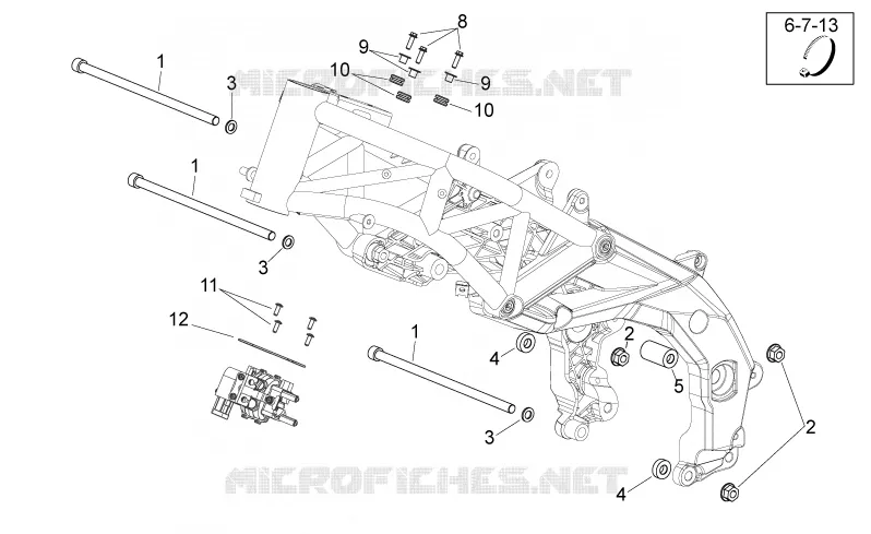 Chassis II Aprilia APRILIA-MOTORCYCLES 750 SHIVER 2014  Shiver