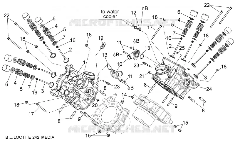 Culasse - soupapes Aprilia APRILIA-MOTORCYCLES 750 SHIVER 2011  Shiver