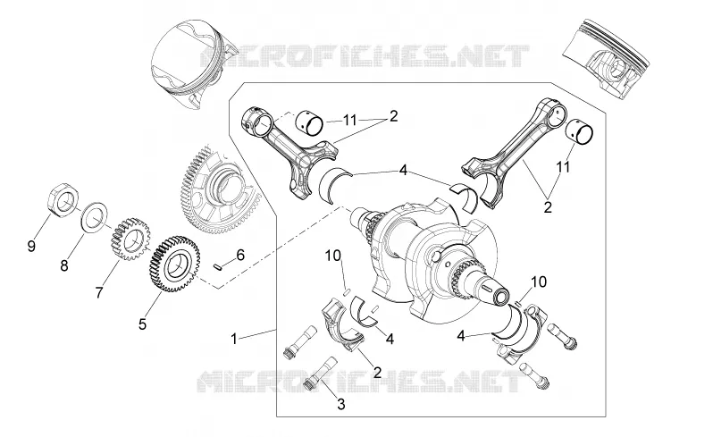 Arbre moteur Aprilia APRILIA-MOTORCYCLES 750 SHIVER 2015  Shiver