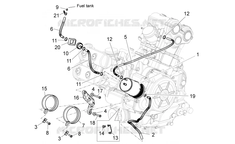 Sys.récup.vap.ess. Aprilia APRILIA-MOTORCYCLES 750 SHIVER 2016  Shiver