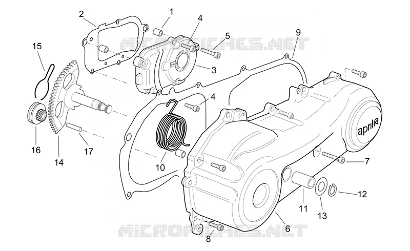 Couvercles - kick de demarrage Aprilia APRILIA-SCOOTER 50 SONIC 2000  Sonic H2O
