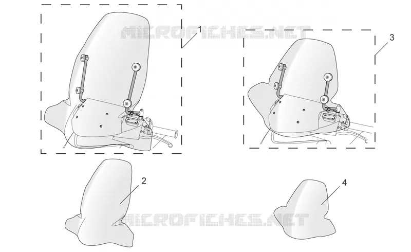 Acc. - Pare-brise Aprilia APRILIA-SCOOTER 250 SPORT-CITY 2008  Sport City E3