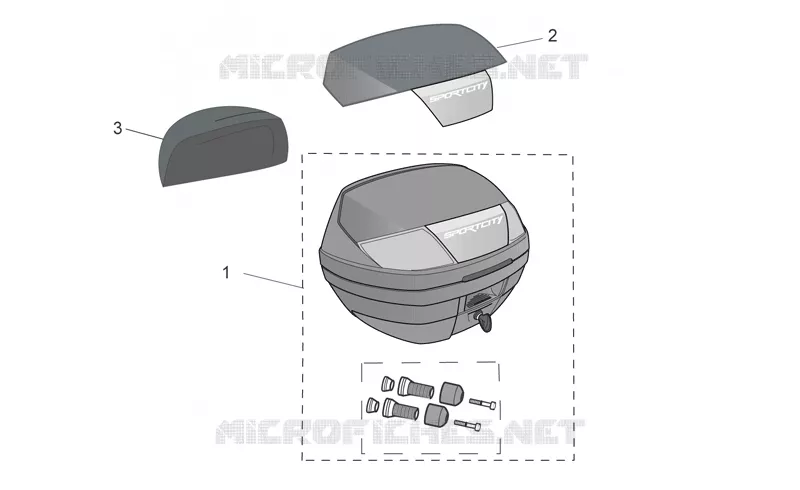 Acc. - Top cases I Aprilia APRILIA-SCOOTER 200 SPORT-CITY 2007  Sport City E3