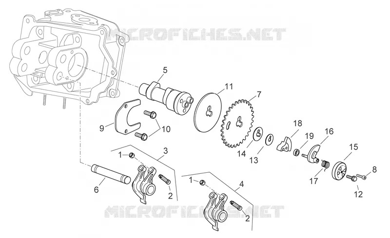 Arbre à cames Aprilia APRILIA-SCOOTER 250 SPORT-CITY 2006  Sport City E3