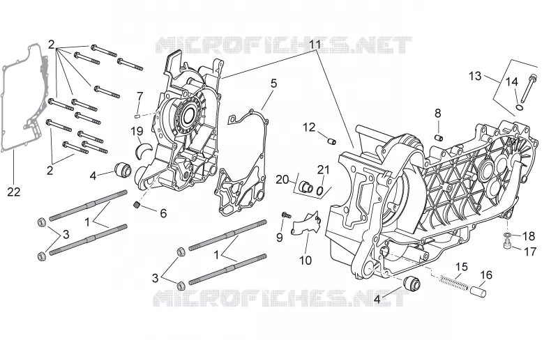 Carter moteur Aprilia APRILIA-SCOOTER 250 SPORT-CITY 2006  Sport City E3