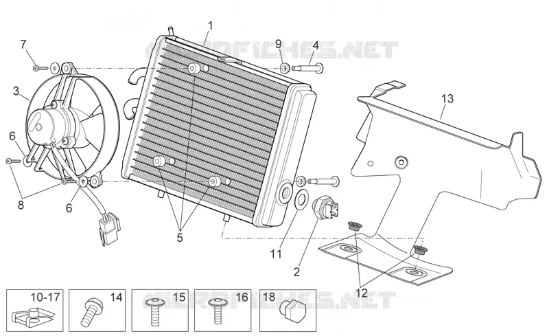 Radiateur Aprilia APRILIA-SCOOTER 125 SPORT-CITY 2006  Sport City E3