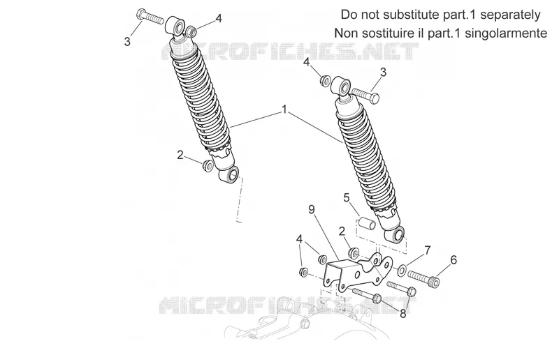 Suspension arriere Aprilia APRILIA-SCOOTER 125 SPORT-CITY 2007  Sport City E3