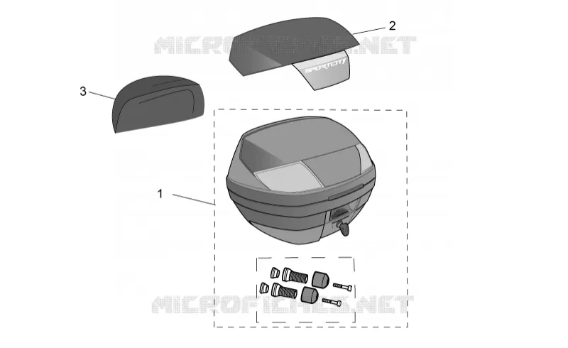 Acc. - Top cases I Aprilia APRILIA-SCOOTER 200 SPORT-CITY 2006  Sport City E2