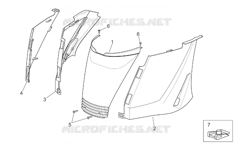 Carrosserie posterieure I Aprilia APRILIA-SCOOTER 125 SPORT-CITY 2005  Sport City E2