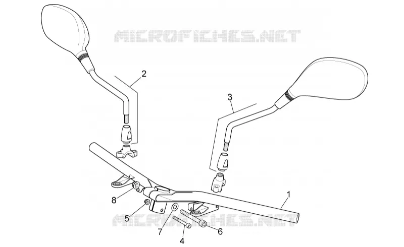 Guidon Aprilia APRILIA-SCOOTER 200 SPORT-CITY 2004  Sport City E2