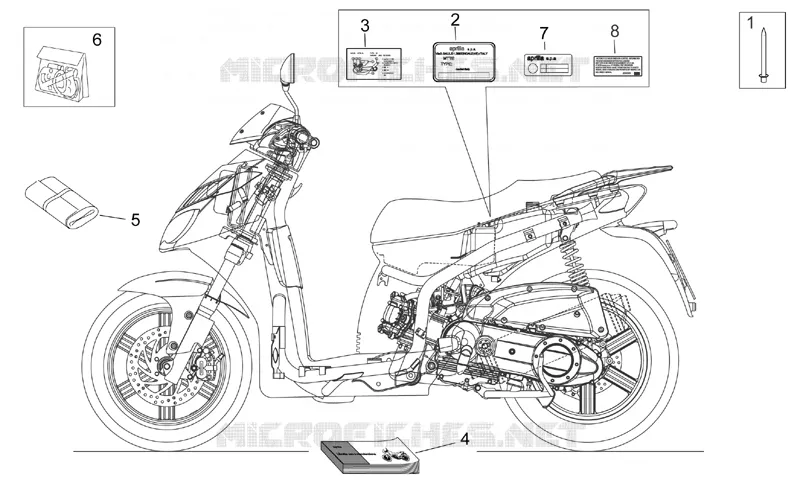 Plaquette et manuels Aprilia APRILIA-SCOOTER 125 SPORT-CITY 2006  Sport City E2