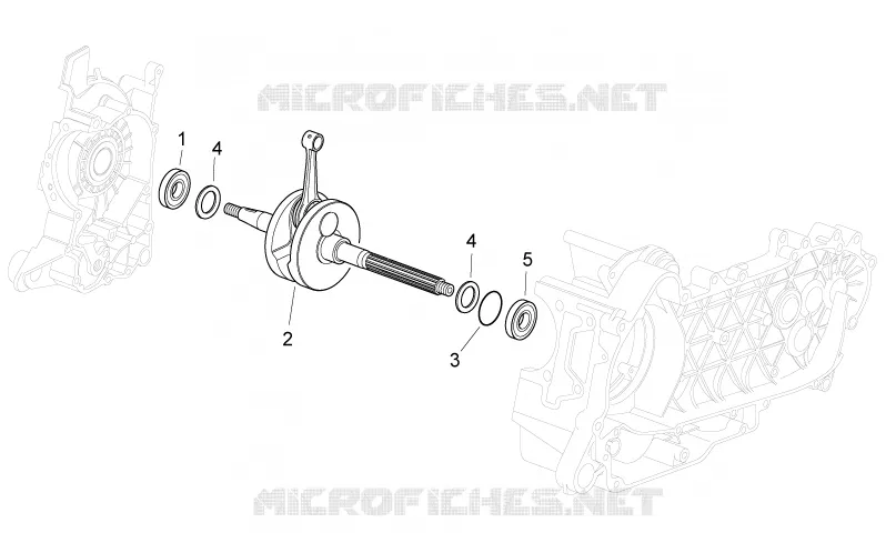 Arbre moteur Aprilia APRILIA-SCOOTER 125 SPORT-CITY 2008  Sport City Cube carb E3