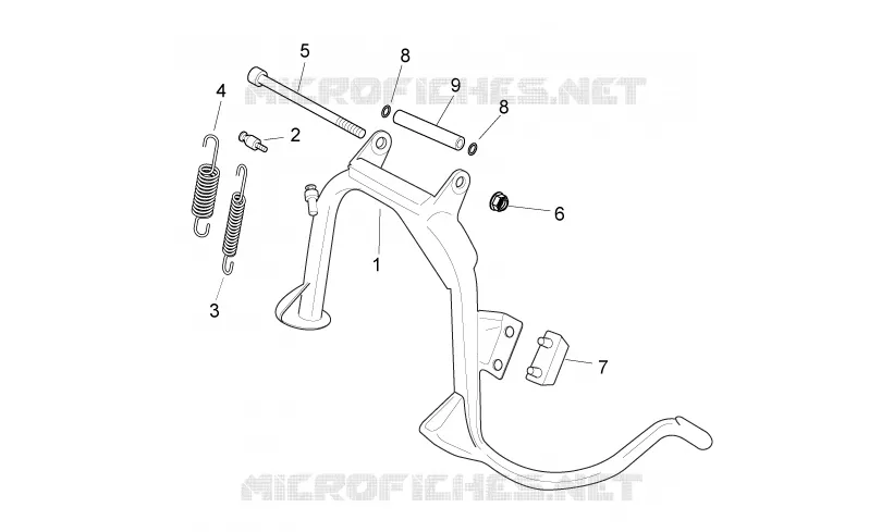 Béquille Aprilia APRILIA-SCOOTER 200 SPORT-CITY 2008  Sport City Cube carb E3