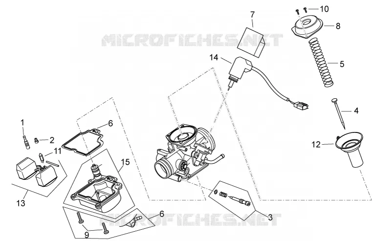 Carburateur II Aprilia APRILIA-SCOOTER 125 SPORT-CITY 2010  Sport City Cube carb E3