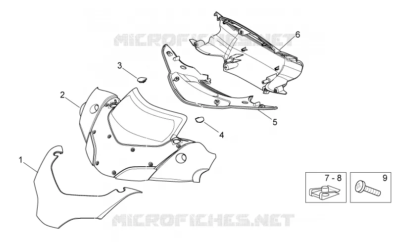 Carrosserie av. - Coupole Aprilia APRILIA-SCOOTER 200 SPORT-CITY 2010  Sport City Cube carb E3