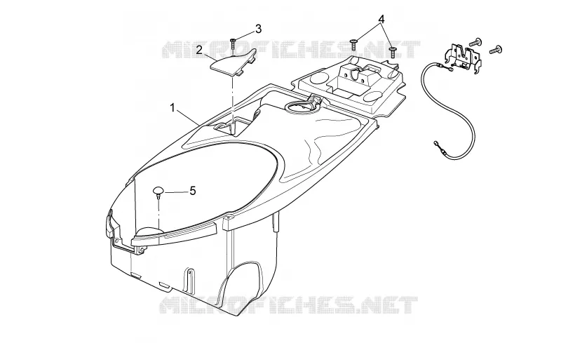 Dessous selle Aprilia APRILIA-SCOOTER 200 SPORT-CITY 2008  Sport City Cube carb E3