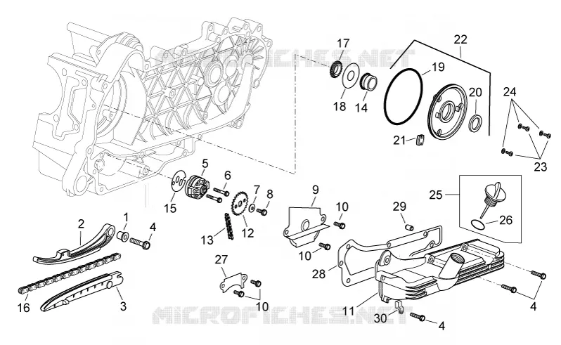 Pompe huile Aprilia APRILIA-SCOOTER 125 SPORT-CITY 2009  Sport City Cube carb E3