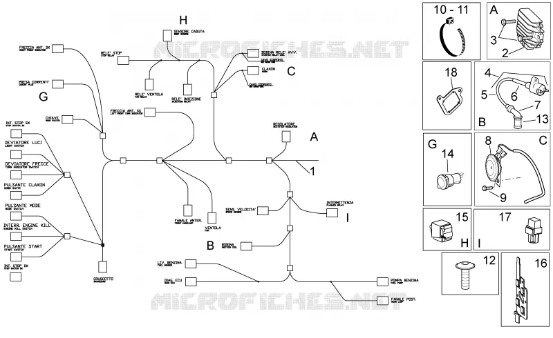Circuit electrique I Aprilia APRILIA-SCOOTER 250 SPORT-CITY 2008  Sport City Cube IE E3