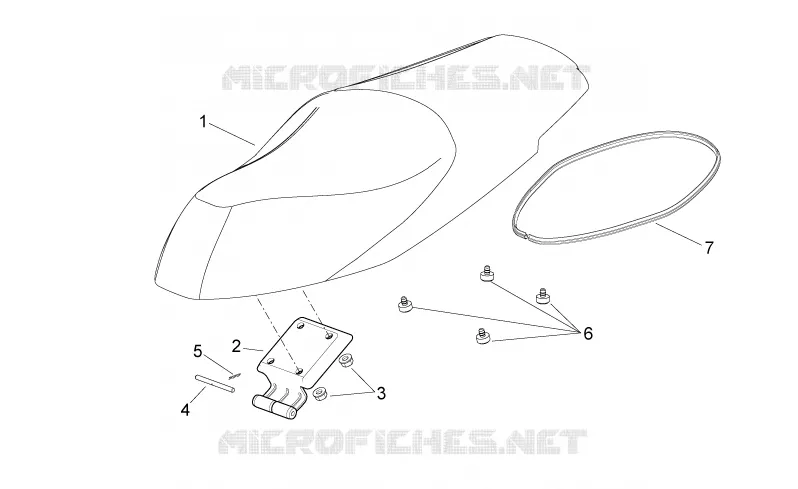 Groupe selle Aprilia APRILIA-SCOOTER 300 SPORT-CITY 2010  Sport City Cube IE E3