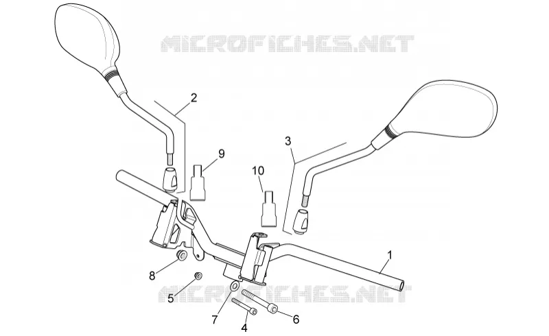Guidon Aprilia APRILIA-SCOOTER 250 SPORT-CITY 2011  Sport City Cube IE E3