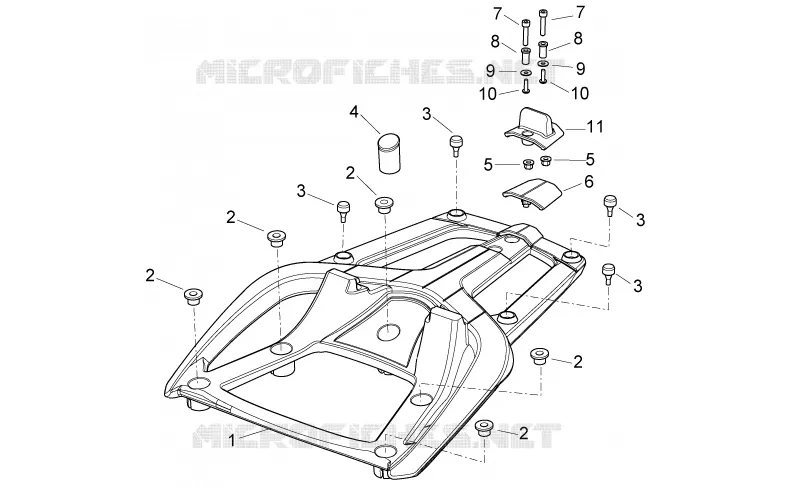 Support pour valise Aprilia APRILIA-SCOOTER 250 SPORT-CITY 2008  Sport City Cube IE E3