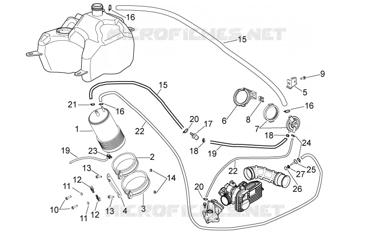 Sys.récup.vap.ess. Aprilia APRILIA-SCOOTER 300 SPORT-CITY 2011  Sport City Cube IE E3