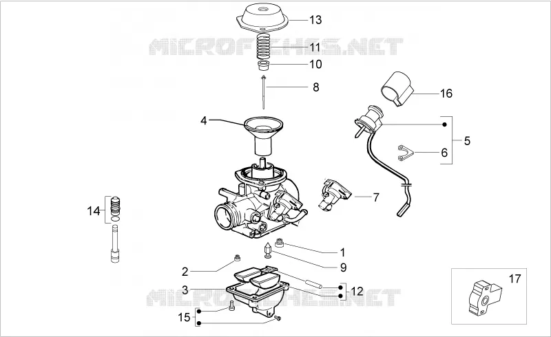 Carburateur II Aprilia APRILIA-SCOOTER 125 SPORT-CITY 2008  Sport City ONE 4T E3