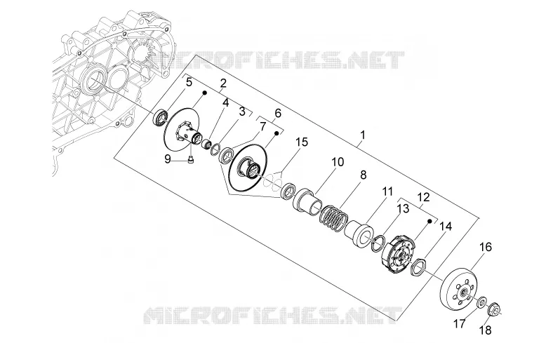 Embrayage Aprilia APRILIA-SCOOTER 125 SPORT-CITY 2010  Sport City ONE 4T E3