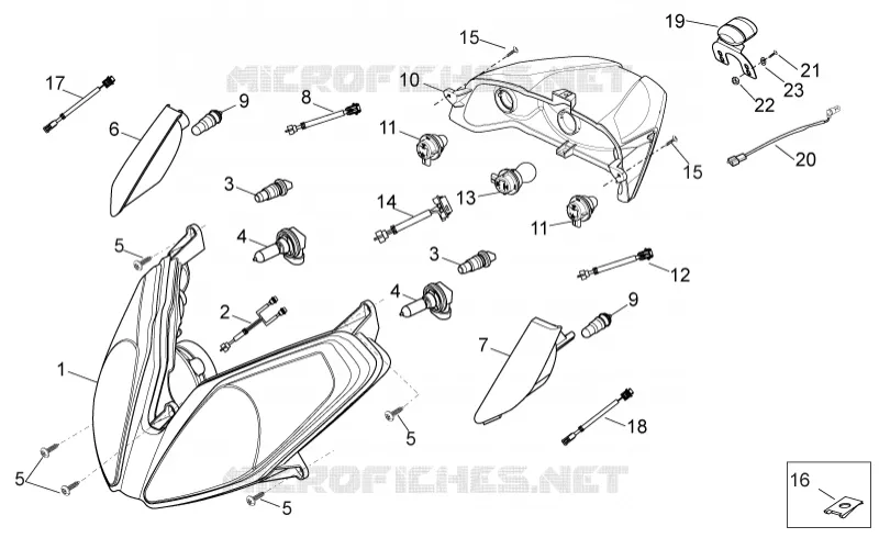 Feux Aprilia APRILIA-SCOOTER 50 SPORT-CITY 2010  Sport City ONE 2T 2V E3
