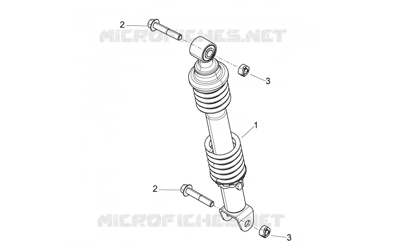 Suspension arriere Aprilia APRILIA-SCOOTER 50 SPORT-CITY 2009  Sport City ONE 2T 2V E3