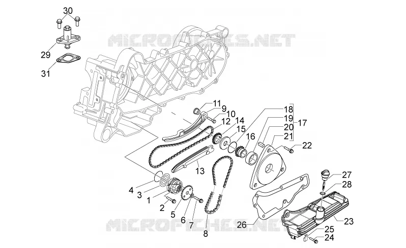 Pompe huile Aprilia APRILIA-SCOOTER 50 SPORT-CITY 2008  Sport City ONE 4T 2V E2