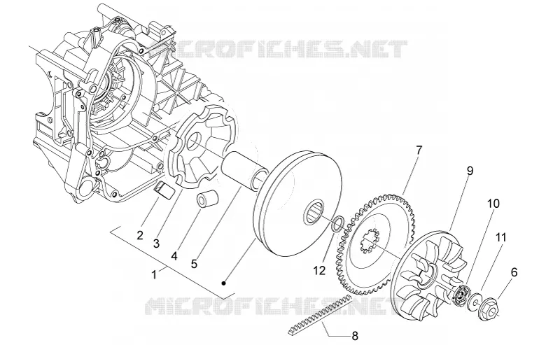 Variateur Aprilia APRILIA-SCOOTER 50 SPORT-CITY 2010  Sport City ONE 4T 2V E2