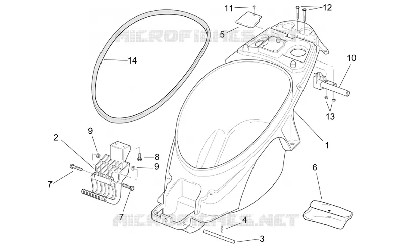 Compart.p-casque Aprilia APRILIA-SCOOTER 125 SR 2000  SR