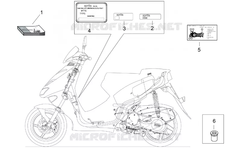 Plaquette et manuels Aprilia APRILIA-SCOOTER 150 SR 1999  SR
