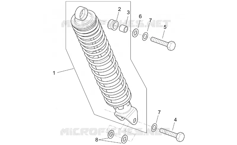 Suspension arriere Aprilia APRILIA-SCOOTER 150 SR 1999  SR