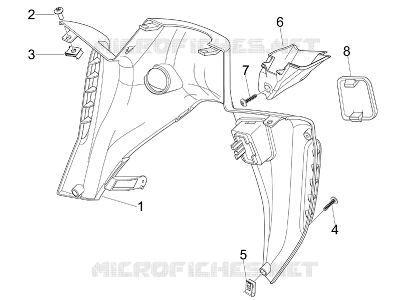 Coffre avant - Contre-tablier Aprilia APRILIA-SCOOTER 300 SR 2012  SR MAX
