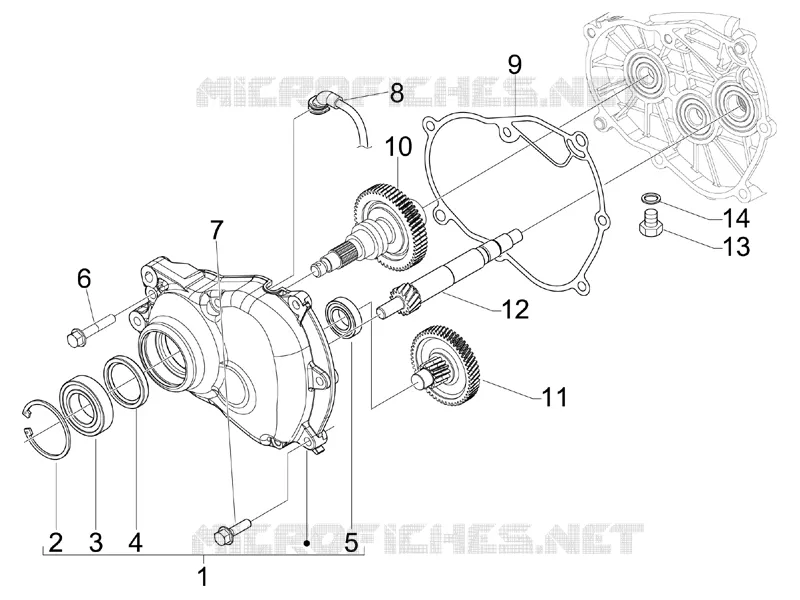 Ensemble réducteur Aprilia APRILIA-SCOOTER 300 SR 2013  SR MAX