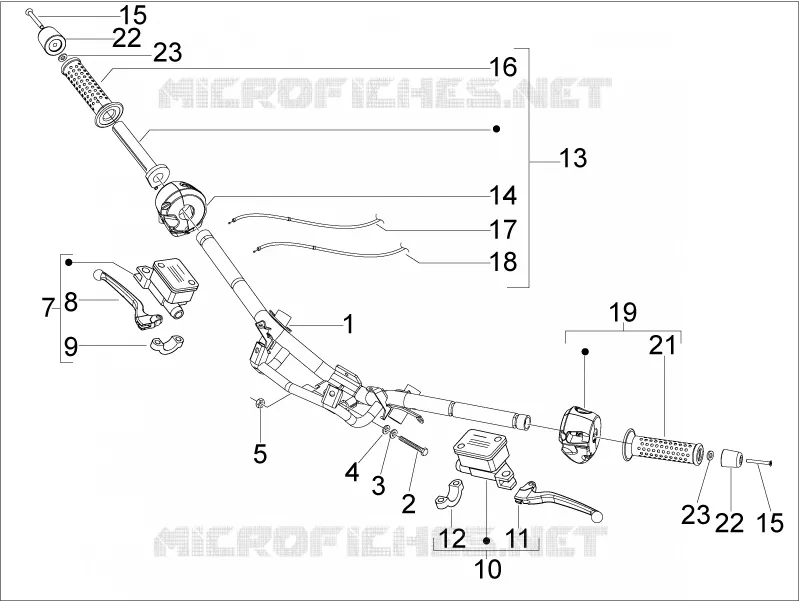 Guidon - Maître cylindre Aprilia APRILIA-SCOOTER 300 SR 2013  SR MAX