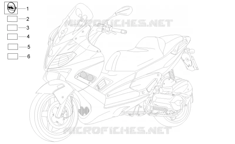 Monogrammes - Decorations Aprilia APRILIA-SCOOTER 300 SR 2013  SR MAX