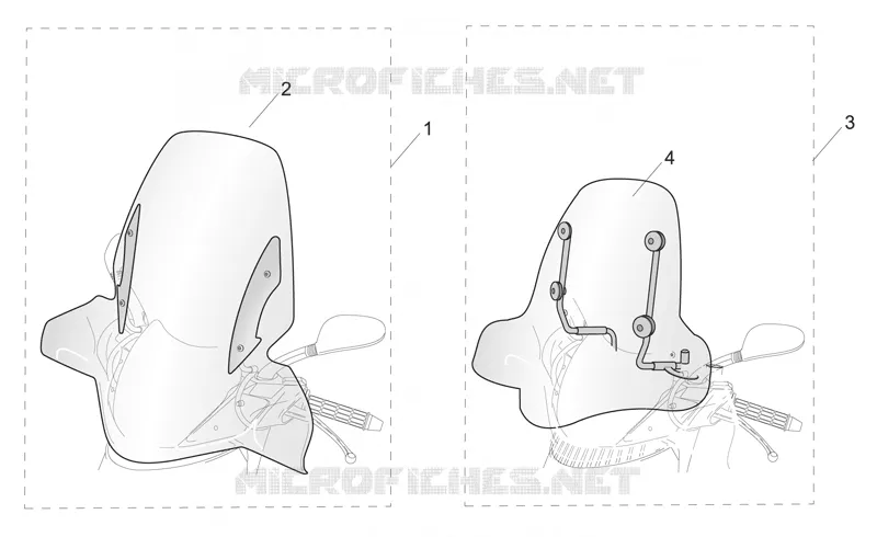 Acc. - Pare-brise Aprilia APRILIA-SCOOTER 50 SR 2001  SR AIR