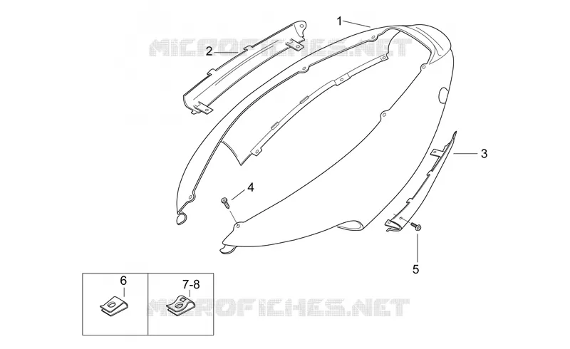 Carrosserie posterieure I Aprilia APRILIA-SCOOTER 50 SR 1999  SR AIR